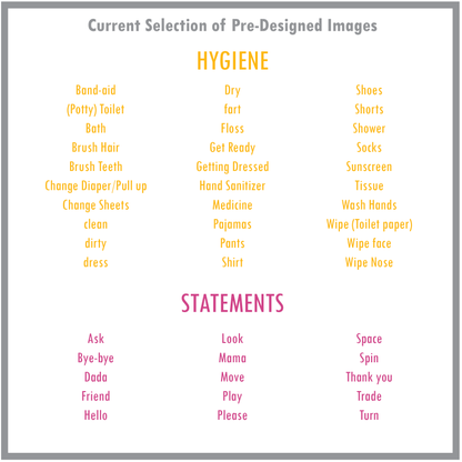 Dual Statements & Hygiene Board, Dynamic (Medium Icons, Full Page)