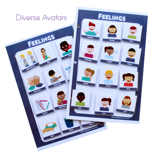 Feelings Board, Dynamic (Medium Icons, Half Page)