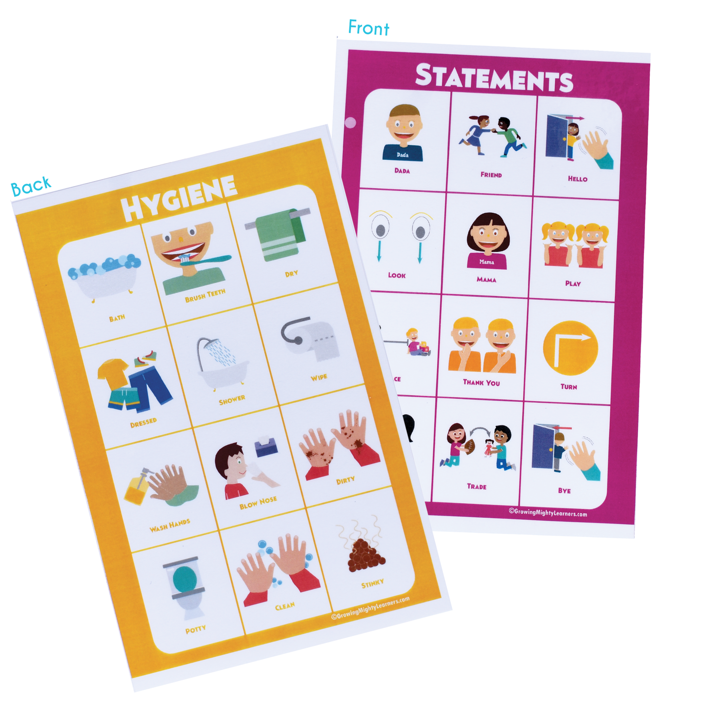 Static Dual Statements & Hygiene Board (Half Page)