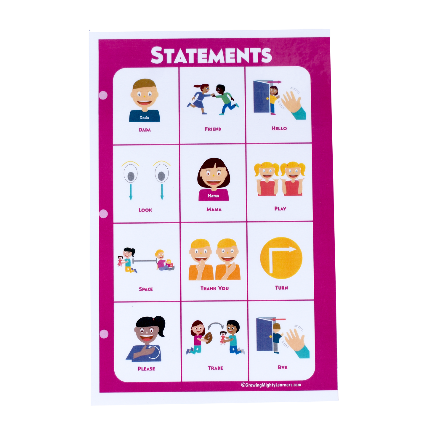 Static Dual Statements & Hygiene Board (Half Page)