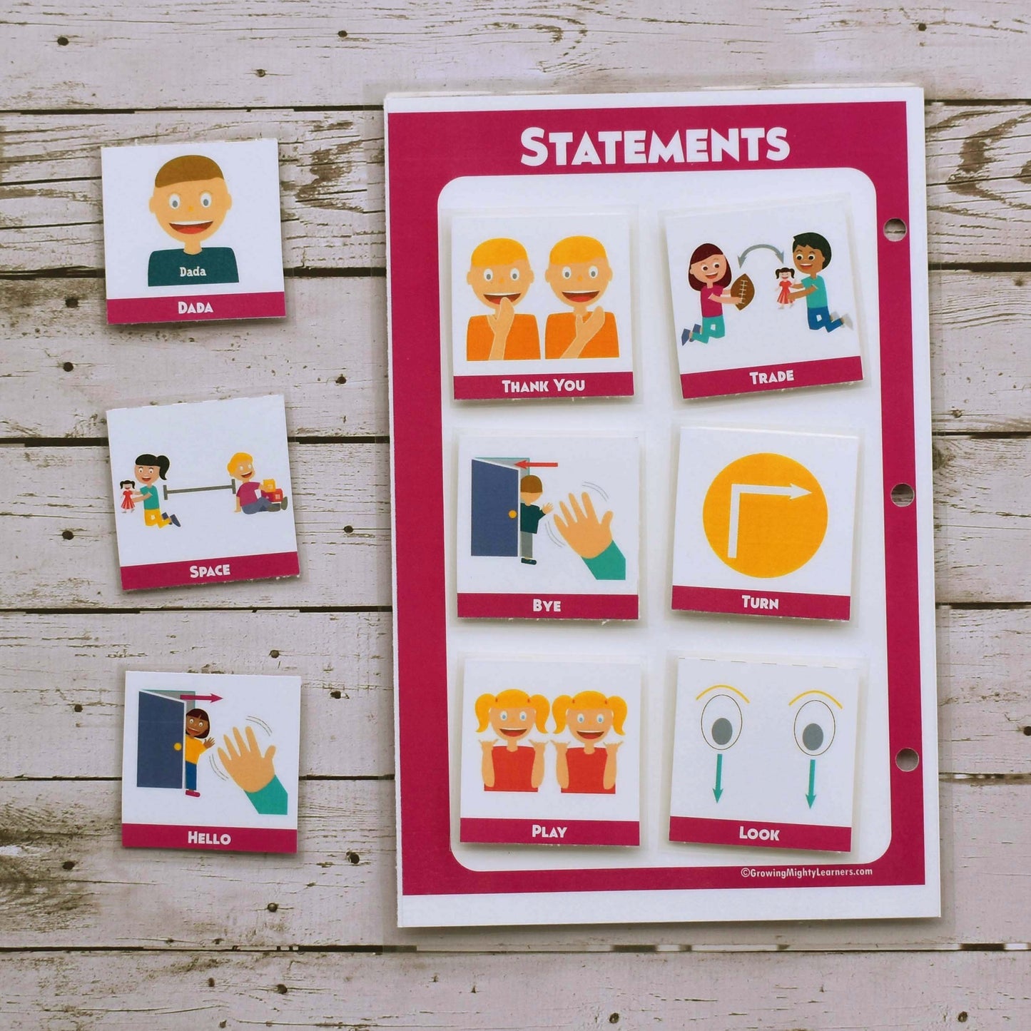 Statements Board, Dynamic (Large Icons, Half Page)