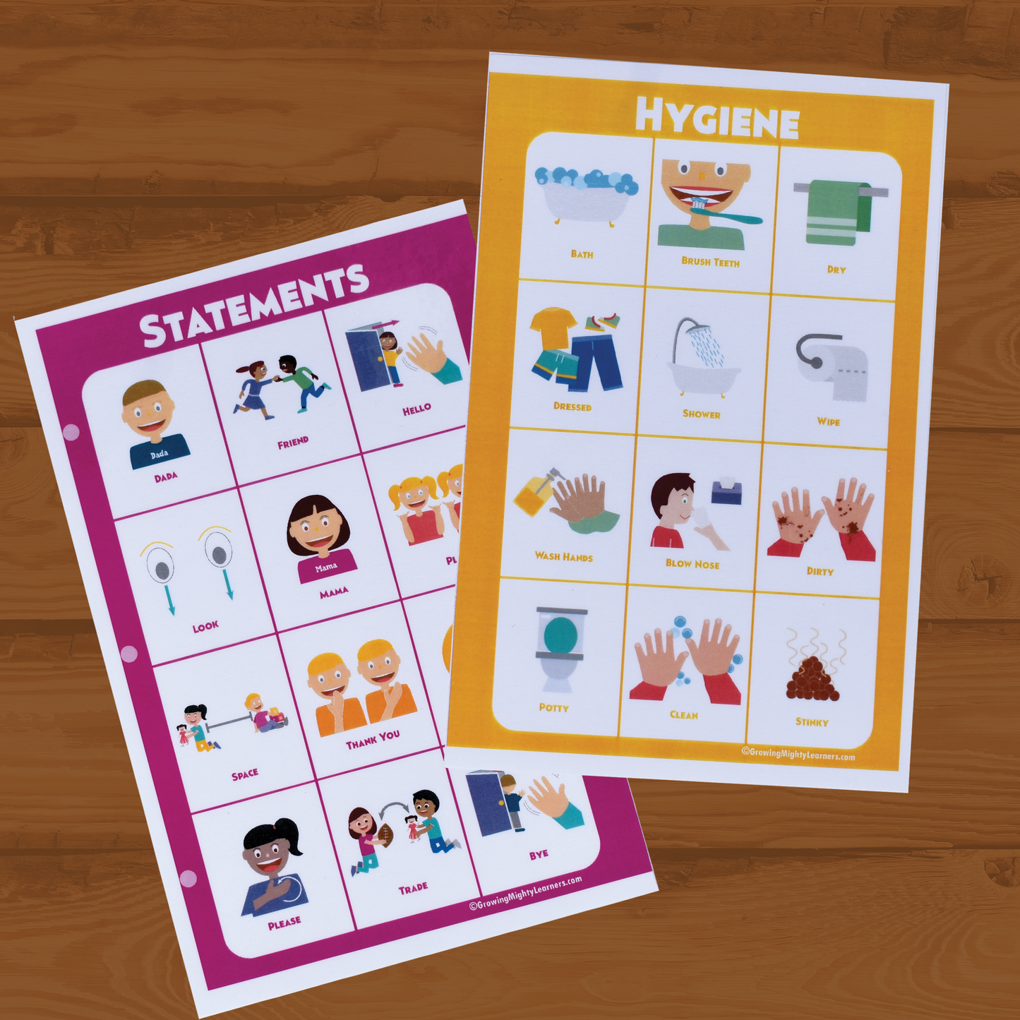 Static Dual Statements & Hygiene Board (Half Page)